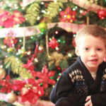 Child with fp at Christmas